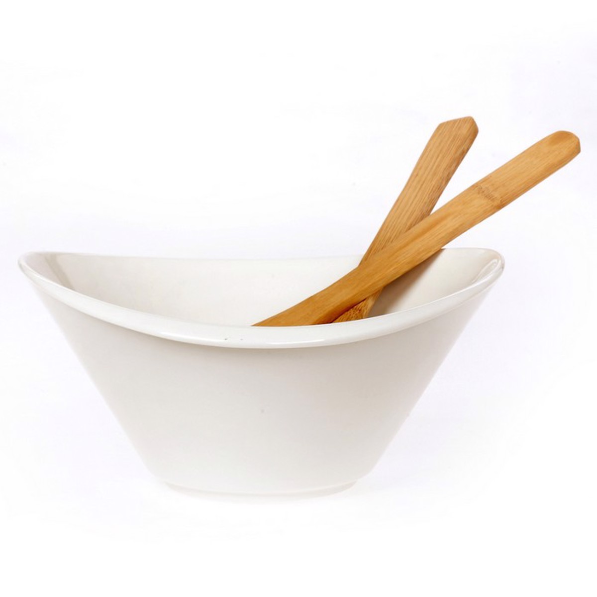 Cryspo Trio Salatiera Porselanis Stronguli 26ek me Koutales Bamboo 26000901